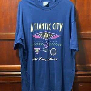 Hanes Beefy vintage plus size XXL Atlantic City Graphic Tee - Navy